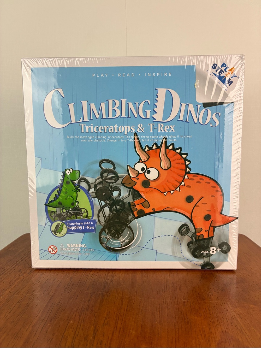 New PlaySTEM Climbing Dinos Triceratops & T-Rex Build Kit Sealed
